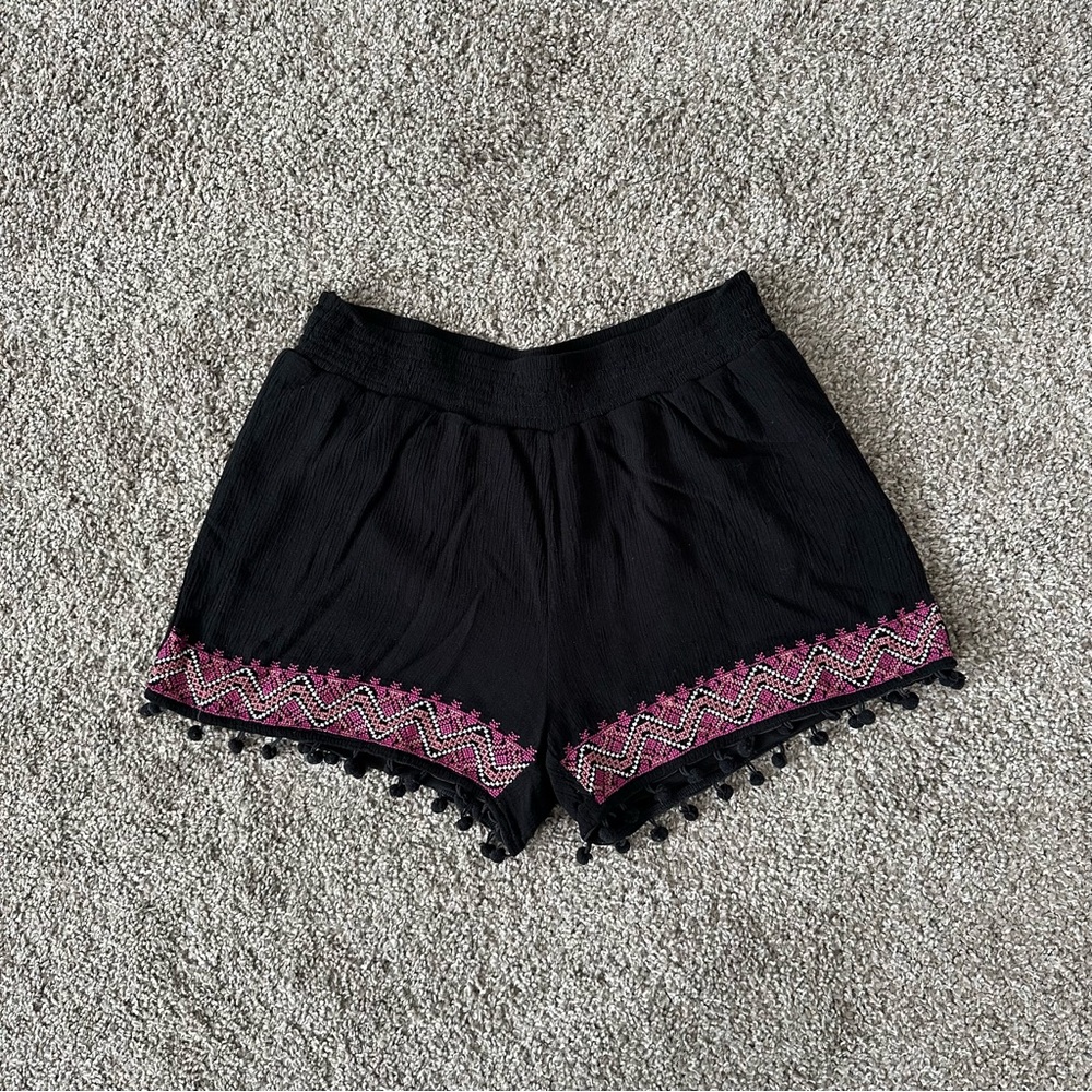 francesca’s embroidered soft shorts